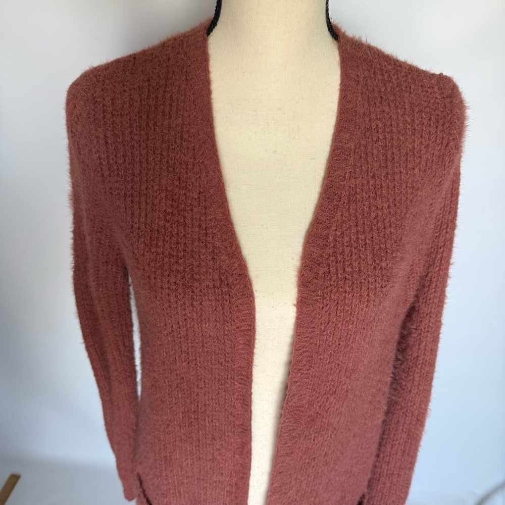 Miracle Rust Open-Front Cardigan Size Small - image 2